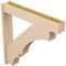 Ekena Millwork 7 1/2-in W x 44-in D x 44-in H Balboa Block Rough Cedar Woodgrain TimberThane Outlooker, Primed Tan OUTUR075X44X44BOA44RCPR - alternate 2